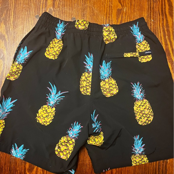 Chubbies Black Swim Shorts with Pineapple Design, Size Small, 7” Inseam - Picture 2 of 4